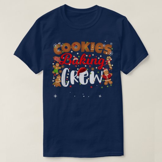 T-shirt Christmas Cookie Baking Crew Funny Matching Family (Design devant)