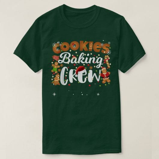 T-shirt Christmas Cookie Baking Crew Funny Matching Family (Design devant)