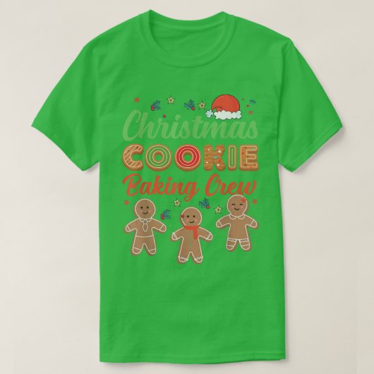 T-shirt Christmas Cookie Baking Équipe de pain d'épice San (Design devant)
