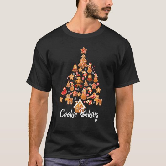 T-shirt Christmas Cookie Baking Tree Xmas Cookie Exchange (Devant)