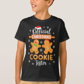 T-shirt Christmas Cookie Tester Taster Baking Crew Toddle (Devant)