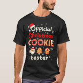 T-shirt Christmas Cookie Tester Taster Baking Crew Toddler (Devant)