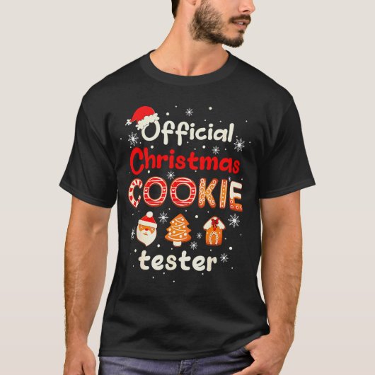 T-shirt Christmas Cookie Tester Taster Baking Crew Toddler (Devant)