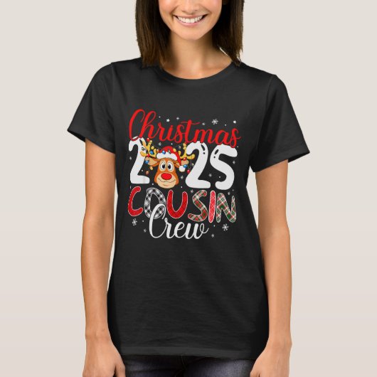 T-shirt Christmas Cousin Crew 2025 Matching Family Xmas Pa (Devant)
