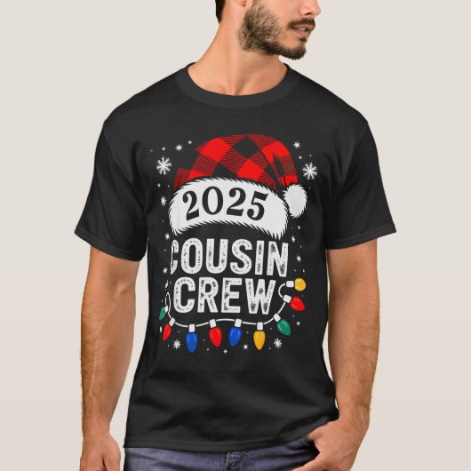 T-shirt Christmas Cousin Crew 2025 Matching Xmas Family Pa (Devant)