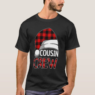 T-shirt Christmas Cousin Crew Buffalo rouge Plaid Pajamas 