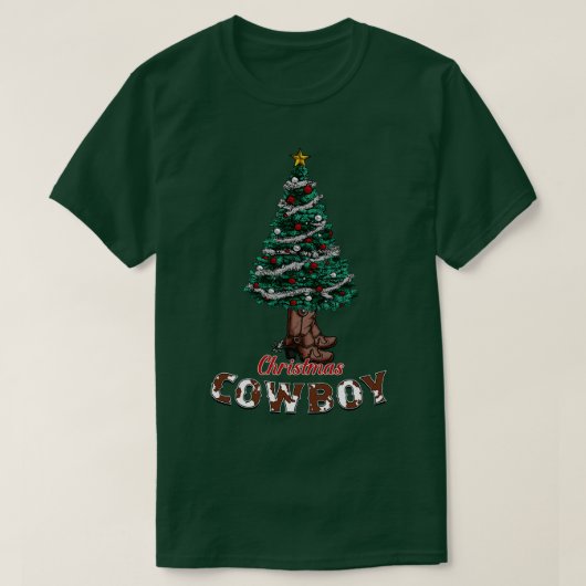 T-shirt Christmas Cowboy (Design devant)