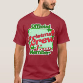 T-shirt Christmas Crew Membre Fun Family Slogan (Devant)