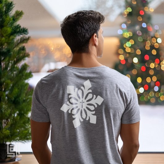 T-shirt Christmas Cross Snowflake Ornate Classic