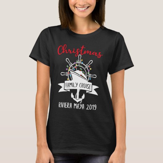 T-shirt Christmas Cruise Family Matching Group Holidays Tr (Devant)