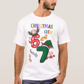 T-shirt Christmas Customizable Family Crew Fun (Devant)