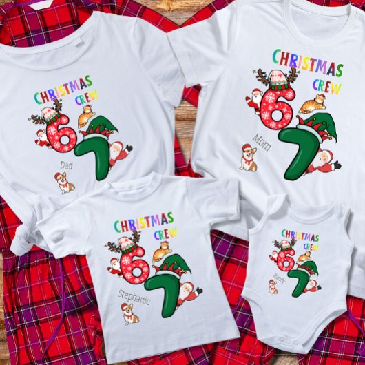 T-shirt Christmas Customizable Family Crew Fun
