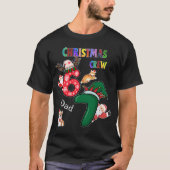 T-shirt Christmas Customizable Family Crew Fun Black (Devant)