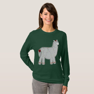 T-shirt Christmas Cute Alpaca Feliz Navidad