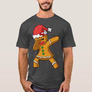 T-shirt Christmas Dabbing Mme Gingerbread Fille Femmes