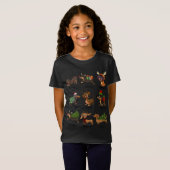 T-Shirt Christmas Deer Dachshund Nom du chien personnalisé (Devant entier)