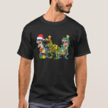 T-shirt Christmas Dinosaur T Rex Cute Santa Xmas Tree Rex<br><div class="desc">Dinosaure de Noël</div>