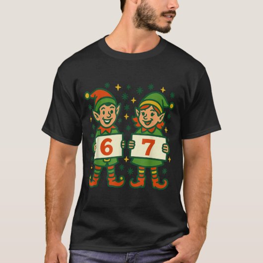 T-shirt Christmas Elf 6 7 Meme Funny Holiday Elves Gen Alp (Devant)