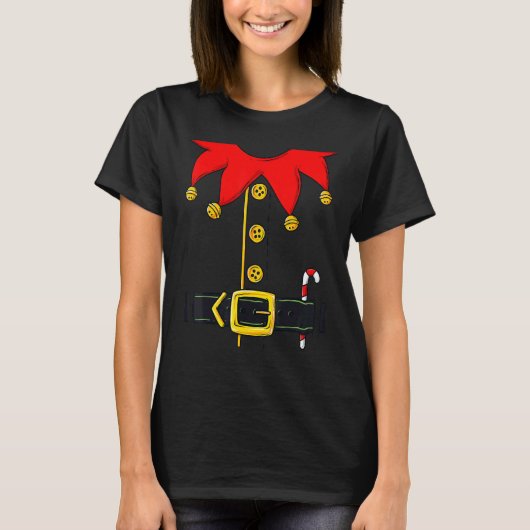 T-shirt Christmas Elf Costume  Xmas Holiday (Devant)