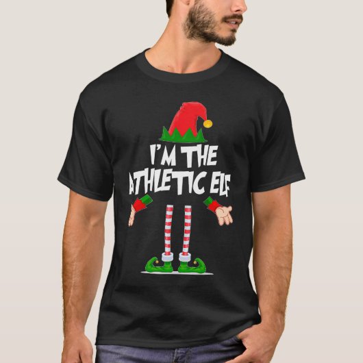 T-shirt Christmas Elf  I'm The Athletic Elf Matching Xmas (Devant)
