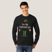 T-shirt Christmas Elf  I'm The Librarian Elf Xmas (Devant entier)