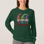 T-shirt Christmas family gnomes (Devant)