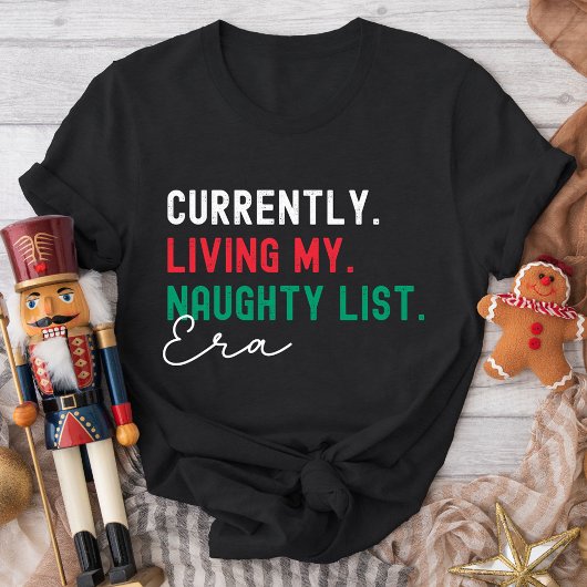 T-shirt Christmas Family Matching Funny Naughty List Gen Z