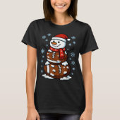T-shirt Christmas Football Snowman Kids Football Christmas (Devant)