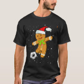 T-shirt Christmas Football Soccer Gingerbread Player (Devant)
