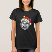 T-shirt Christmas for men women kids Santa Wolf (Devant)