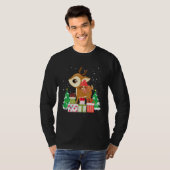 T-shirt Christmas for men women kids sloth Riding Reindeer (Devant entier)