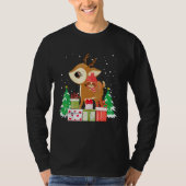 T-shirt Christmas for men women kids sloth Riding Reindeer (Devant)