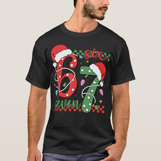 T-shirt Christmas Funny Six Seven 6 7 Meme Gen Alpha Slang (Devant)