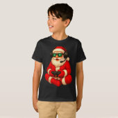 T-shirt Christmas Gamer Santa Video Game Gaming Boys Men K (Devant entier)