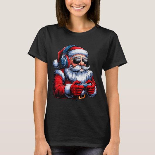 T-shirt Christmas Gamer Santa Xmas Gaming Men Boys Kids Te (Devant)