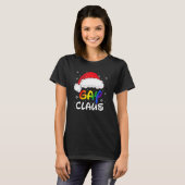 T-shirt Christmas Gay Claus arc-en-ciel Santa Hat LGBT Pri (Devant entier)