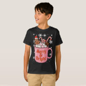 T-shirt Christmas Gingerbread Cocoa Merry Bright Xmas Wome (Devant entier)