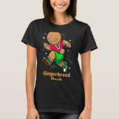 T-shirt Christmas Gingerbread Dash Running Runner Xmas Mar (Devant)