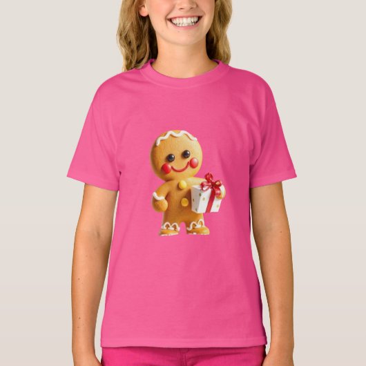 T-shirt Christmas gingerbread man (Devant)
