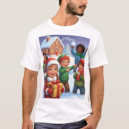 T-shirt Christmas Gingerbread Play (Devant)