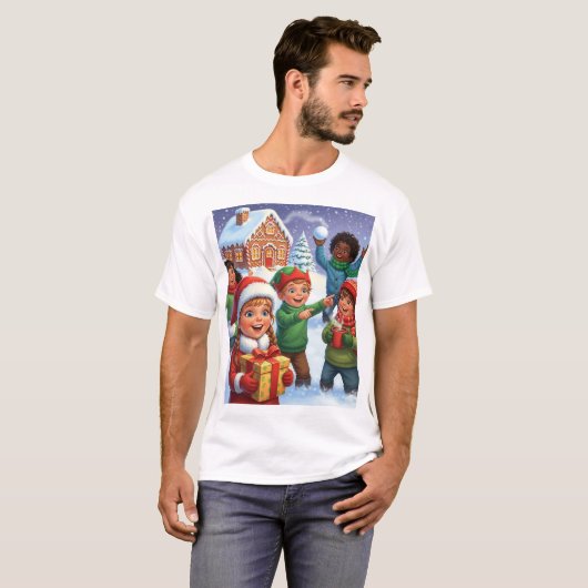 T-shirt Christmas Gingerbread Play (Devant entier)