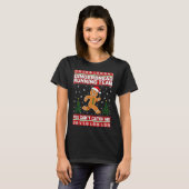 T-shirt Christmas Gingerbread Running Team Funny Xmas Tee  (Devant entier)
