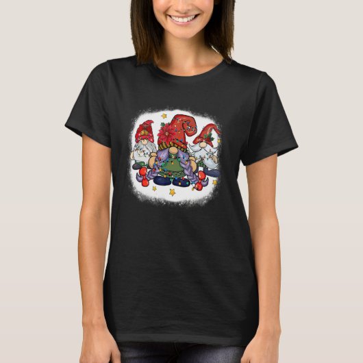 T-shirt Christmas Gnome  Men Women Buffalo Plaid Red Chris (Devant)