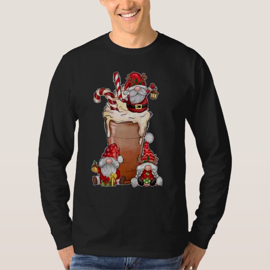 T-shirt Christmas Gnome Red Buffalo Plaid Gnome Hot Cocoa (Devant)