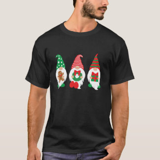 T-shirt Christmas Gnomies Gnome Trio Holiday wear 