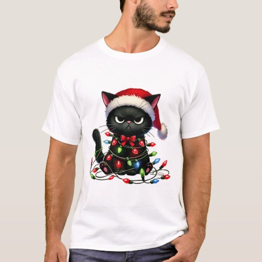T-shirt Christmas Grumpy Cat (Devant)