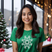 T-shirt Christmas Heart Snowflake Ornate Classic