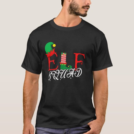 T-shirt Christmas Holiday Elf Squad Xmas Elves Funny (Devant)