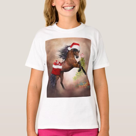 T-shirt Christmas Horse (Devant)