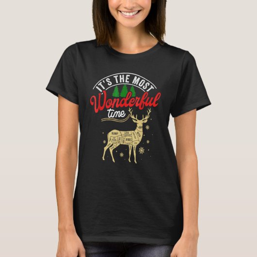 T-shirt Christmas Hunting It's The Most Wonderful Time Dee (Devant)
